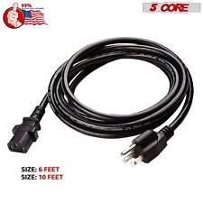 Lot of 1-5 Standard AC Power Cord Cable 3 Prong Plug for PC Monitor Printer TV picture