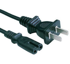 2 Cable Lot Sale: 2 Prong AC Power Cord Cable for All Notebooks HP Dell - 4 Feet picture