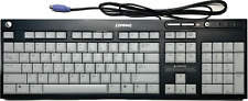 New OEM Vintage Compaq wired PS2 Black & Gray Keyboard 5188-0989 5137 5069-8808 picture