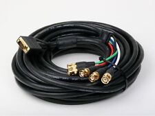 50ft Black VGA HD-15 to 5 BNC RGB Video Cable for HDTV Extension Monitor Cable picture