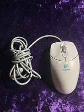Vintage Logitech 2-Button Mechanical Trackball Mouse PS/2  M-S48 90s Retro picture