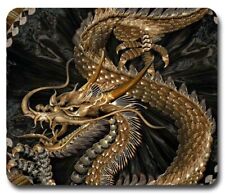 GOLDEN DRAGON - Mousepad / Mouse pad -  Inspired by D&D Dungeons & Dragons GIFT picture