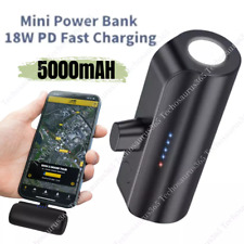 5000mAh 18W PD Mini Portable Power Bank With Flashlight Charger For iPhone iPad picture