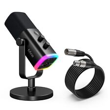 FIFINE XLR/USB RGB Dynamic Microphone for PC Gaming Streaming Podcast Recording picture