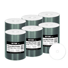 600 Pack Ritek Pro CD-R 52X 700MB White Thermal Hub Printable Blank Media Disc picture