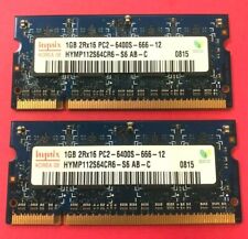 🔥Hynix 2GB (2X1GB) 2Rx16 PC2-6400S Laptop Ram MEMORY HYMP112S64CR6-S6 picture