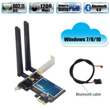 PCI-E WiFi Card Dual Band 1200Mbps Wireless-AC Network Bluetooth 4.0 PC Adapter picture