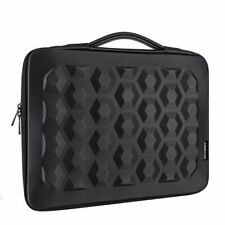 Hard Leather Laptop Sleeve Bag Waterproof Shockproof Zippered Protective Case To picture