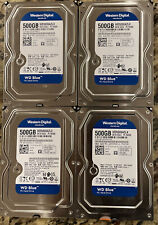 Qty 4: Western Digital Desktop HDD 3.5'' 500GB Blue Sata 6GB/S 7200RPM WD500AZLX picture