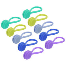10 Pcs Magnetic Cable Clips 4.3 Inch x 0.6 Inch 5 Colors picture