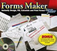 Forms Maker & Filler PC CD print design clip art images templates + bar coding picture