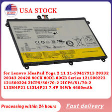 Genuine L13M4P21 L13L4P21 Battery for Lenovo Yoga 2 11 20332 121500223 121500224 picture