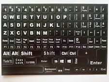 ✅ FULL REPLACEMENT Black Standard English US Keyboard Sticker CAPS LETTERS ✅ picture