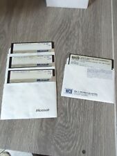 Vintage Microsoft QuickBasic 4.0 Software Package Disk 1-3 Plus Textbook Edition picture