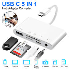 5-IN-1 USB-C Memory Card Reader High-Speed Hub Adapter for Micro SD SDXC CF SDHC picture
