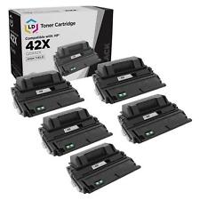 LD Compatible Replacements for HP 42X / Q5942X 5PK HY Black Toner Cartridges picture