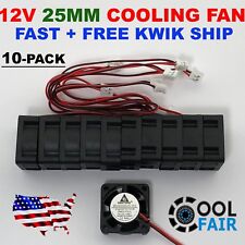 12V 25mm Cooling Fan 2510 25x25x10mm 2-pin DC Computer Micro Mini Cooler 10-Pack picture