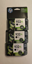 Lot Of 3 HP 932XL Genuine OfficeJet Black High-Yield Ink Cartridge Expired Dates picture