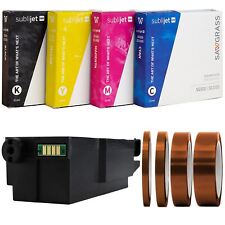 Sawgrass SubliJet UHD Inks SG500 & SG1000 - 4 Pack, Ink Waste Tank, 4 Rolls Tape picture