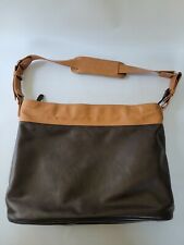 Buxton Large Faux Leather Laptop Briefcase Bag Work Padded Tote School Tan Brown picture