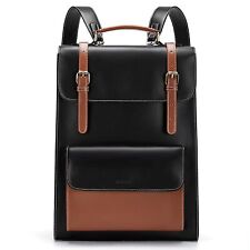 ECOSUSI Laptop Backpack for Women PU Leather Backpack Vintage for Laptop 15.6... picture