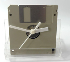 Floppy Disk Desk/Bureau Clock - Repurposed Vintage Tech, Signed by the Artist picture