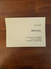 VTG Royal Electric Portable Typewriter User Operator Manual, 10 Pages, Original picture