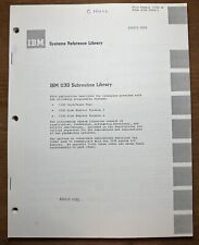 Vintage 1969 IBM Systems Reference Library 1130 Subroutine Library Sixth Edition picture