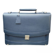 Spacious Blue Leather bag for Laptop - Professional & Stylish Leather briefcase picture