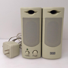 Vintage CTX Computer Speakers  3.5mm Jack Sound Blasters w/ Power Supply AUX picture