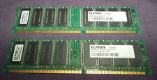 ELPIDA MEMORY 256MB DDR 333 CL3 PC2700 - 2 STICKS DESKTOP RAM - TESTED WORKING picture