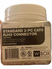 ⚡️W Box Technologies 100 Ct  RJ45 Connector Clear CAT6 New/opened Box⚡️ picture