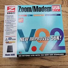 Zoom Modem USB Mini 56K V.92 V.90 Faxmodem Model 3090 Plug And Play Compact New picture