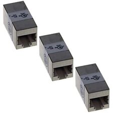 3x Cat5e RJ45 Female to Female Ethernet Shielded Coupler Straight Cable Extender picture