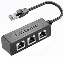 RJ45 Ethernet Splitter 1 to 3 Network Adapter, RJ45 1 Male to 3 Female LAN Ether picture