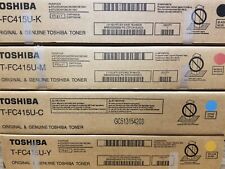 Toshiba Genuine TFC415U Complete Toner Set (YMCK) OEM FREE UPS GROUND SHIPPING  picture