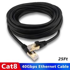 US Heavy Duty High Speed Cat8 LAN Network RJ45 Ethernet Cable - 6 10 25 50 66ft picture