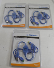 (Lot of 3)Trendnet TU-PS2 Medianet USB to PS/2 Converter picture