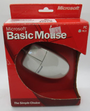 MICROSOFT BASIC MOUSE WIRED 1.0 PS/2, WINDOWS 98/2000/NT, PART NO. X08-07228 NIB picture