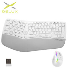 Delux GM902 Ergonomic Wireless Bluetooth Rechargeable Keyboard and Mouse Set picture
