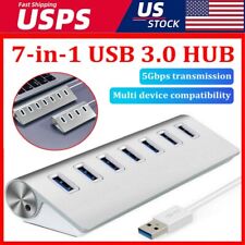 4/7 Port USB 3.0 Hub Cable Power Adapter Splitter Multiple Extender for Laptop picture