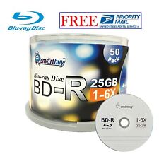 50 Pack SmartBuy Logo Top Surface BD-R BDR 6X 25GB Blue Blu-ray Recordable Disc picture