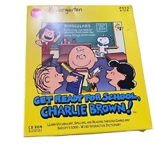 Vintage 1995 Get Ready For School Charlie Brown Educational PC CD Rom Game CIB picture