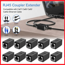 10 Pcs RJ45 Inline Coupler Cat7 Cat6 Cat5e Ethernet LAN Network Cable Adapter US picture