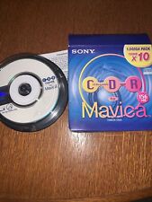 SONY 10 PACK 156MB RECORDABLE COMPACT DISC CD-R - MAVICA CAMERAS 10MCR-156A READ picture