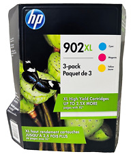 New Genuine HP 902XL Cyan Magenta Yellow 3PK Ink Cartridges In Retail Box picture