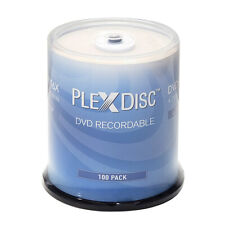 100 PC PlexDisc 16X 4.7 GB DVD+R Logo Top Disc Cake Box 63C-815-BX picture