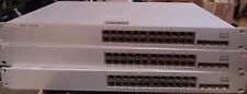 Lot Of 3 Cisco Meraki MS220-24P Unclaimed Cloud Managed Ethernet Network Switch picture