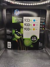 NEW - SEALED - Genuine HP 933XL 3 Pack Ink CMY Cyan Magenta Yellow November 2014 picture