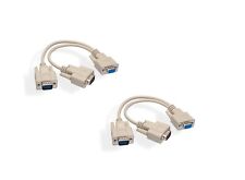 PTC RS-232 Serial DB9 Female To Male(x2) Splitter Cable, 6 in. (TWIN PACK) picture